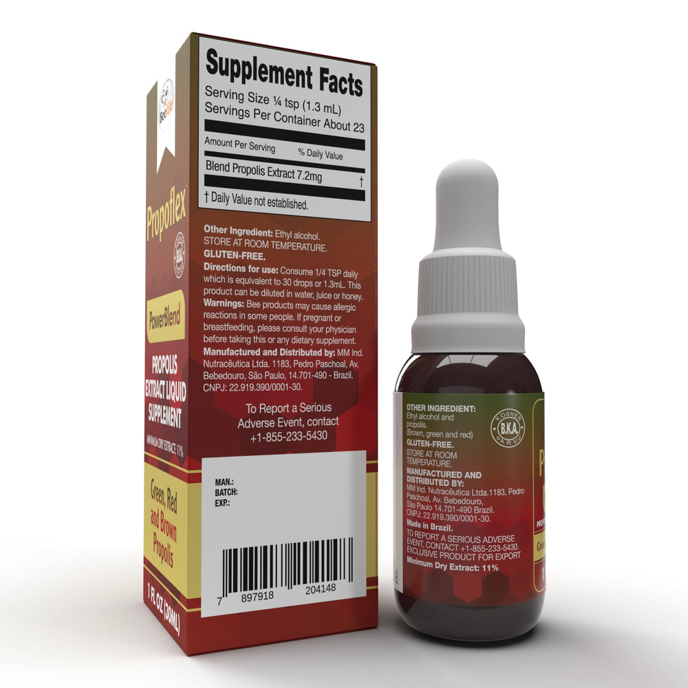 30ml Beelife Red Propolis packaging and dropper