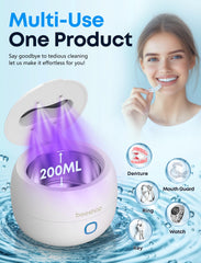Four enhanced UV lights inside the cleaner