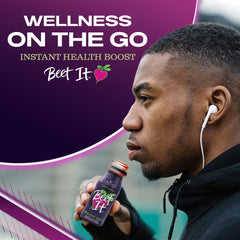 BEET IT Circulation label close-up highlighting organic beet content.