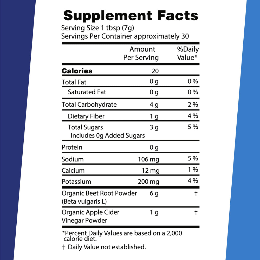 Apple cider vinegar powder being poured into a glass