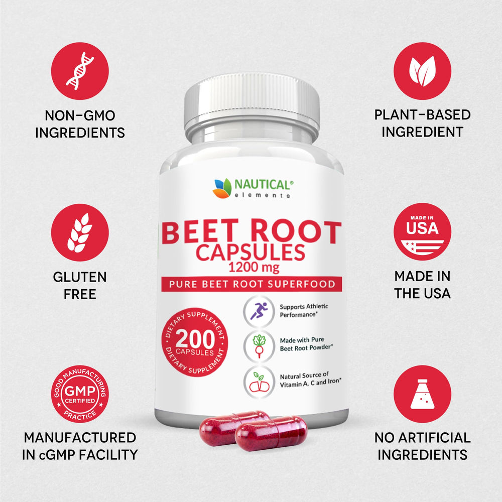 Close-up of Beet Root Powder Capsules