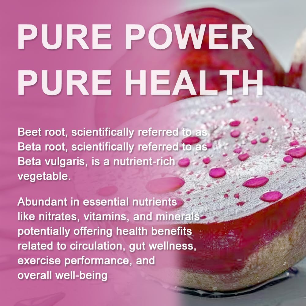 Beet Root Capsules 1300mg promoting natural energy