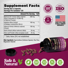 Beet Root Capsules bottle noting Made in USA