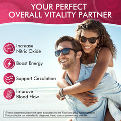 Nutrition label highlighting 1200mg beetroot extract and 200mg L-Arginine