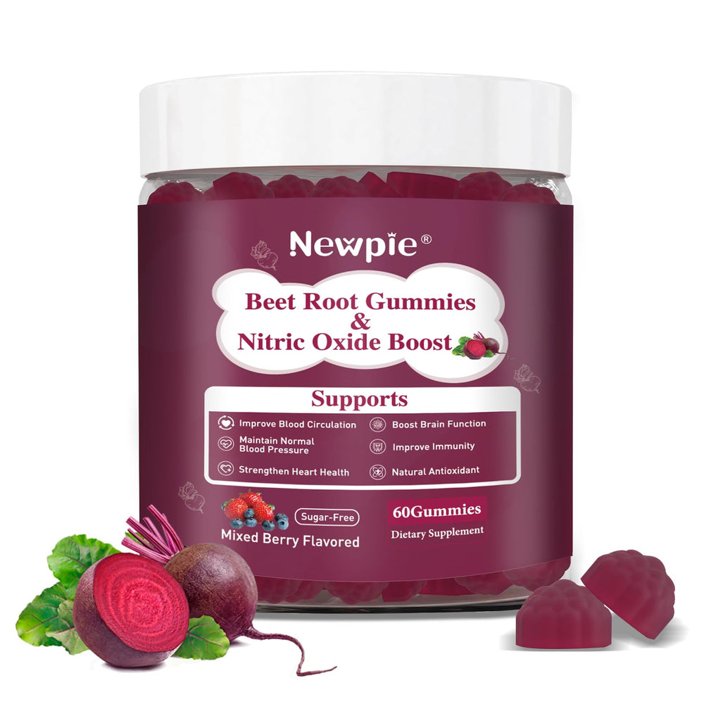 Bottle of Beet Root Gummies Nitric Oxide Supplement Berry Flavor – 60 count