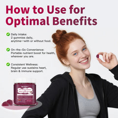 Berry flavored Beet Root Gummies for heart health and endurance