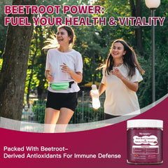 Nutrition label and ingredients for Beet Root Gummies Nitric Oxide