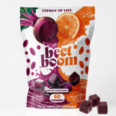 Beet Root Gummies bottle with orange flavor label