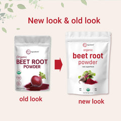 Scoop showing a 3.5 g serving of beet powder