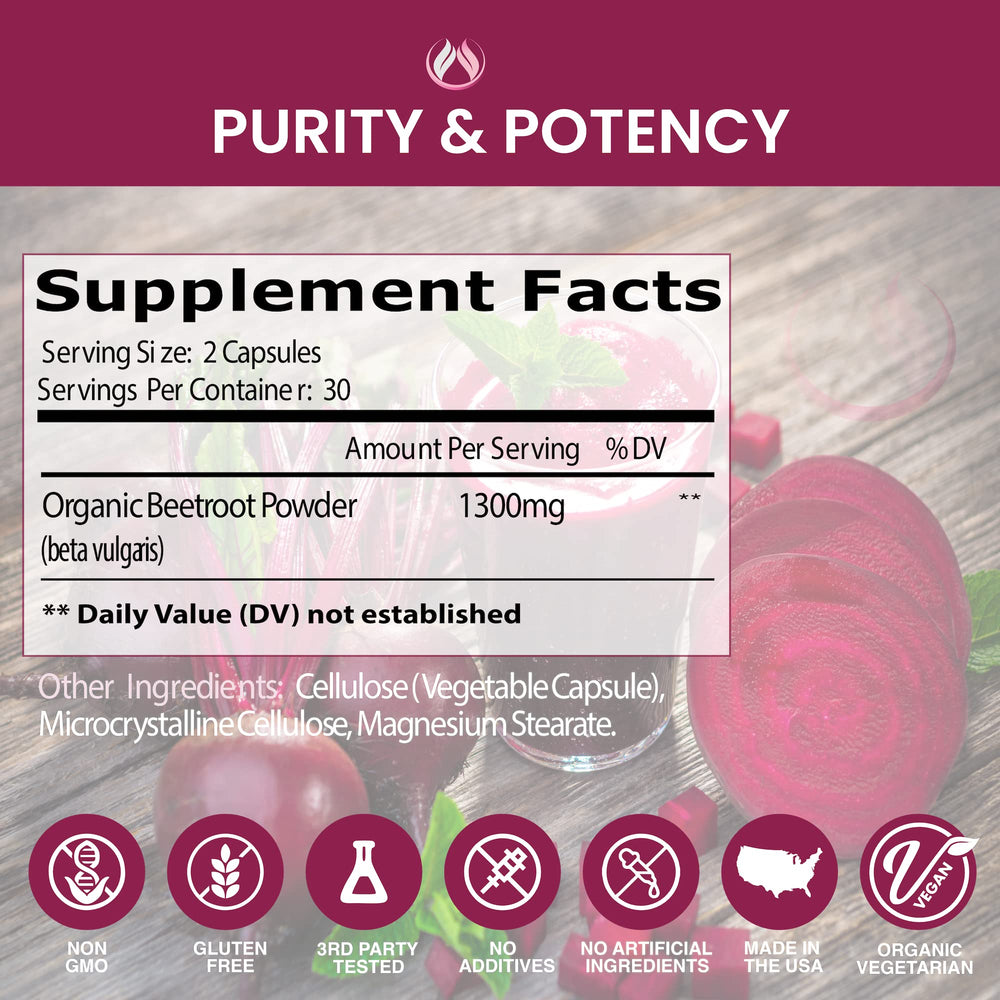 Beetroot capsules for heart health and blood pressure