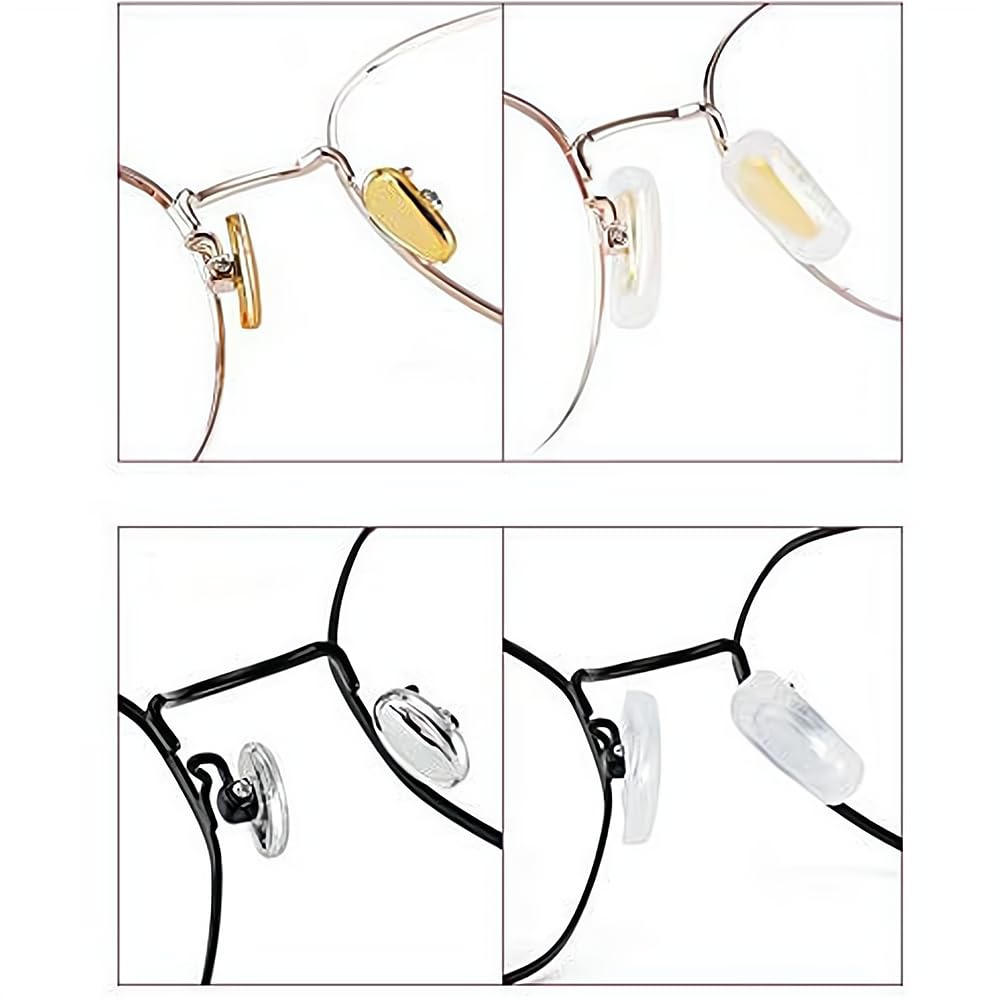 Soft silicone eyeglasses nose pads close-up