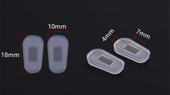 Universal fit for most eyeglasses with slip-on pads