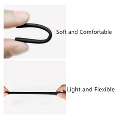 Unpacked BEHLINE ear socks package for Oakley eyewear, 1 pair, black