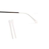 BEHLINE silicone temple tip attached to thin metal eyeglasses - black