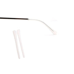 BEHLINE silicone temple tip attached to thin metal eyeglasses - black