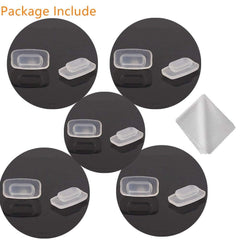 Includes 5 pairs of square silicone nose pads