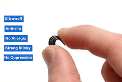 Close-up of soft silicone D-shape nose pad – black