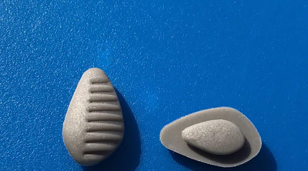 Push-in grey nose bridge pads for glasses