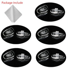 Contents: 5 pairs of nose pads and cleaning cloth