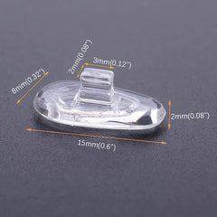 Package contains 5 pairs of nose pads and cleaning cloth