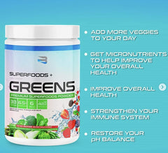 Healthy breakfast scene with greens smoothie and fruit