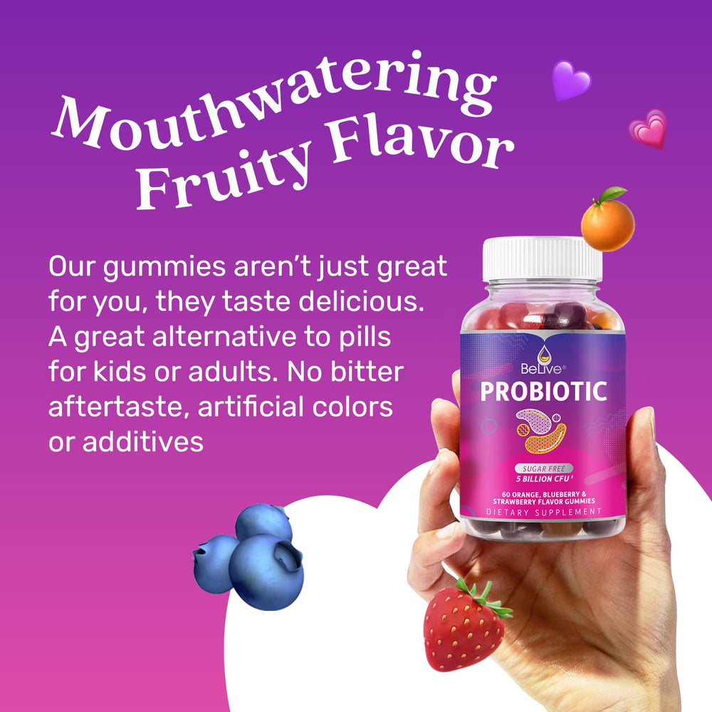Digestive health concept with BeLive Probiotic Gummies