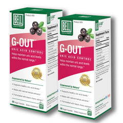 Front view of Bell G-Out Uric Acid Cleanse 2-Pack box