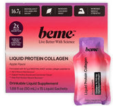 BeMe Liquid Protein Shots Apple bottle demonstrates on-the-go nutrition for busy days.