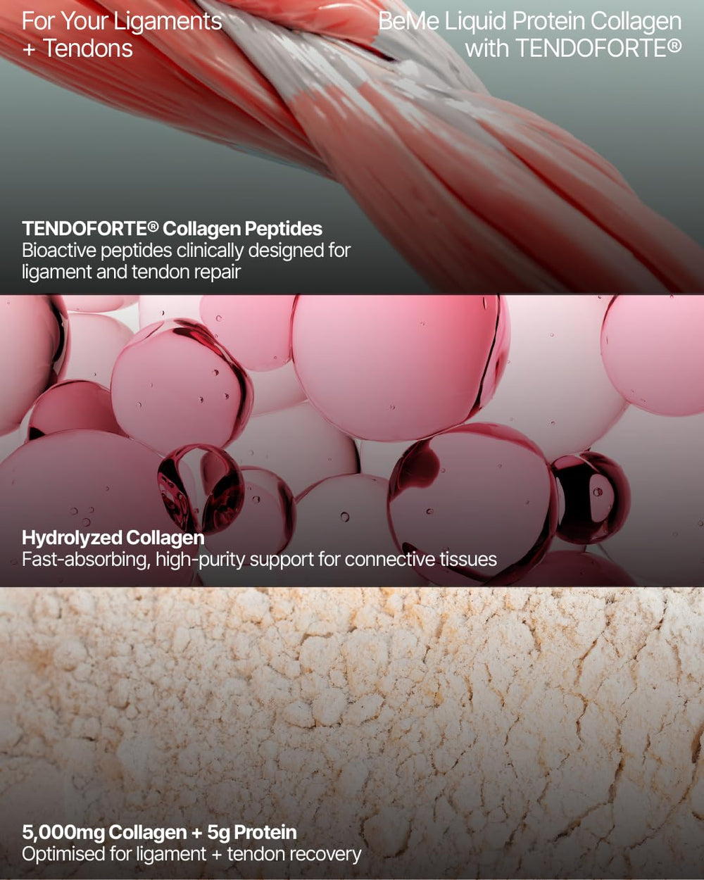 High-potency collagen peptides being measured for BeMe supplement