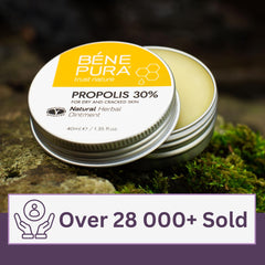 Cracked heel repair using propolis moisturizer