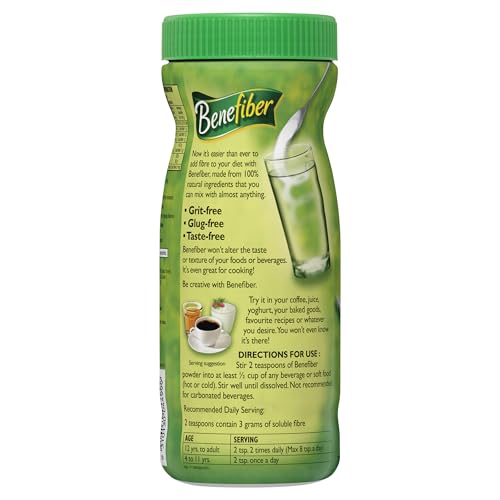Benefiber dissolves in water, leaving no taste.