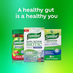 Probiotic and prebiotic blend close-up on Benefiber packaging