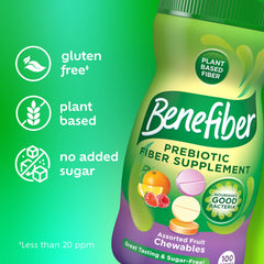 Orange-flavored Benefiber prebiotic tablets
