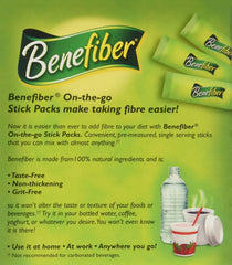 Back view of Benefiber two-pack with 56 sticks