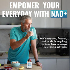 3-in-1 formula showcasing NAD+, TMG, and resveratrol