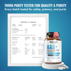 Packaging and branding of Benevolent NAD+ 1050mg