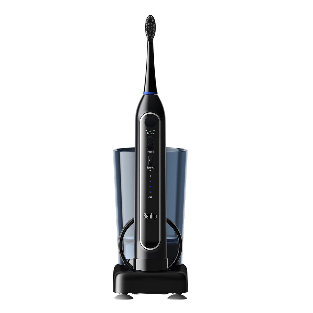 Benhip Water Flosser with Toothbrush Purple - All-in-One Flossing Electric Toothbrush