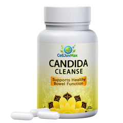 BENIX Candida Cleanse bottle closeup highlights herbal digestive support.