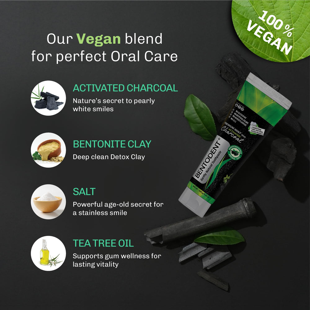 Bentodent toothpaste packaging with product name