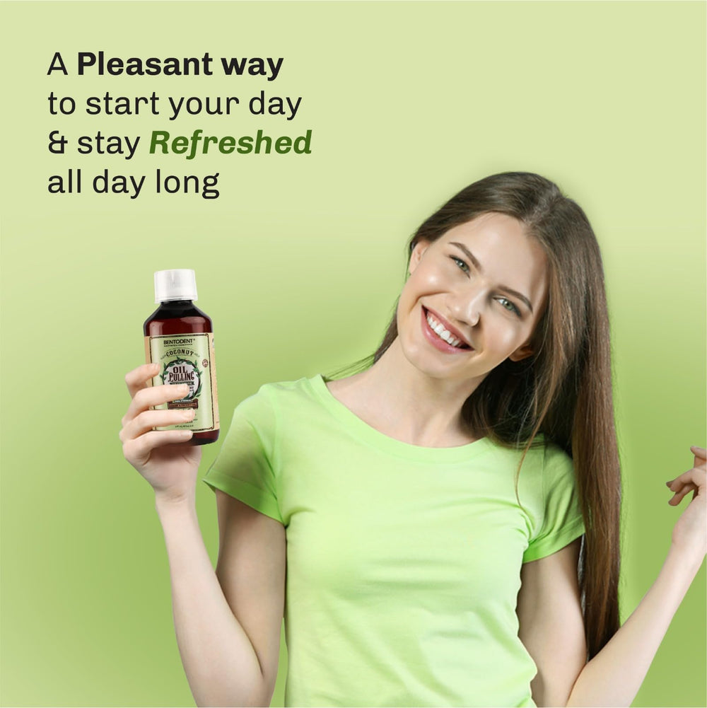 Close-up of Bentodent oil pulling ingredients