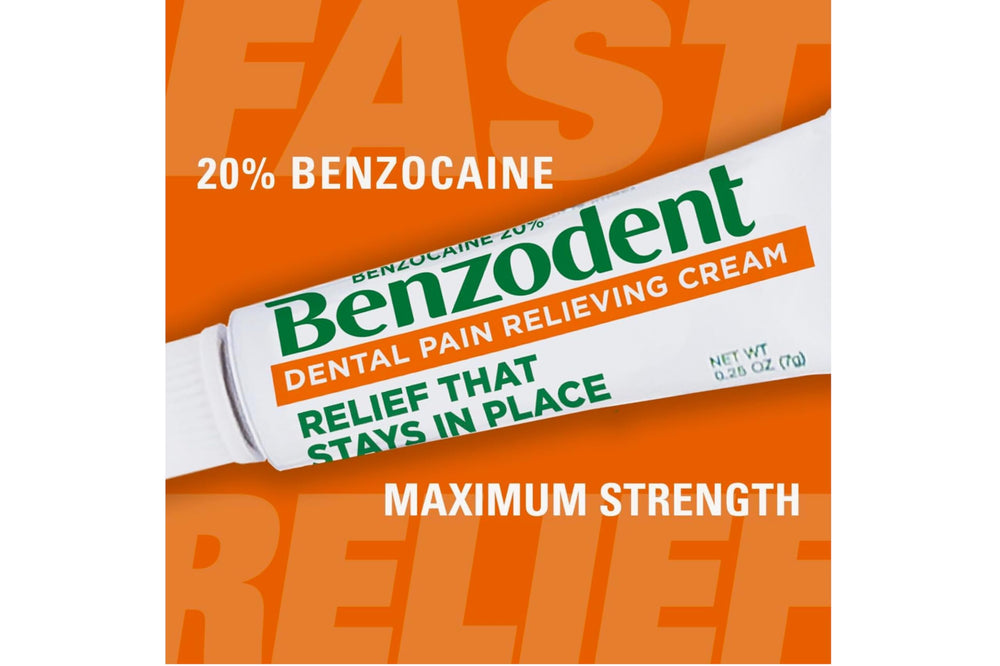 Benzodent box and tube packaging