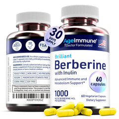 Two capsules of Berberine 1000mg daily serving