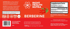 Berberine 1200mg capsules close-up