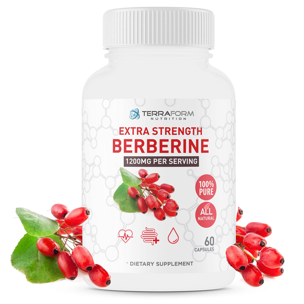 Berberine 1200mg HCl capsules bottle