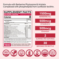 Close-up of berberine cinnamon gummy bottle