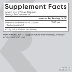 Non-GMO verification badge on Berberine bottle