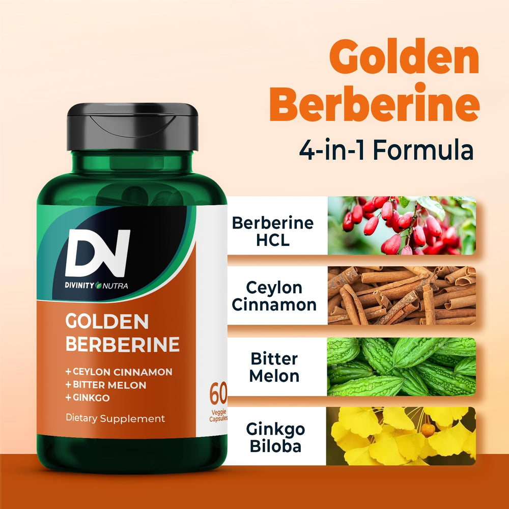 Made in USA label on Berberine supplement packaging