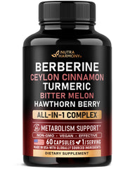 Berberine with Ceylon Cinnamon 60-cap bottle