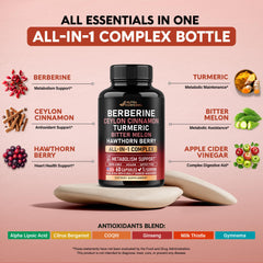 Premium Berberine supplement bottle on white background