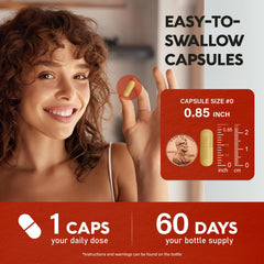 Vegan 60 capsules bottle with label
